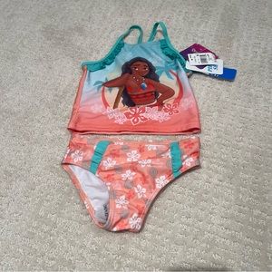 NWT Disney Princess 2T Mona 2 piece bathing suit